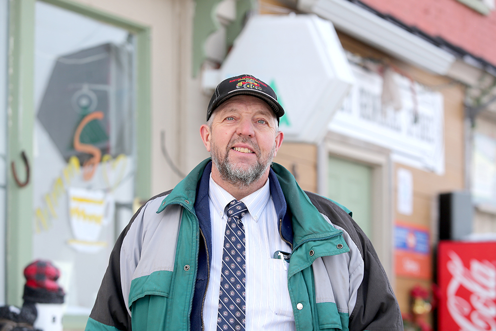 New Sidney General Store owner Robert Smith in front of his business. Smith officially took over the shop on Jan. 2. (Kyle Darbyson/The Brandon Sun)