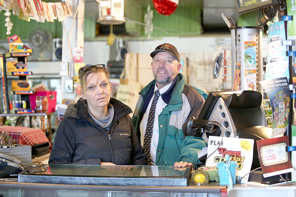 Brenda Riege and Robert Smith get behind the till at the Sidney General Store on the morning of Dec. 31, 2019. Riege has been running the store since 2011 and decided a few months ago to hand the reins over to Smith. (Kyle Darbyson/The Brandon Sun)