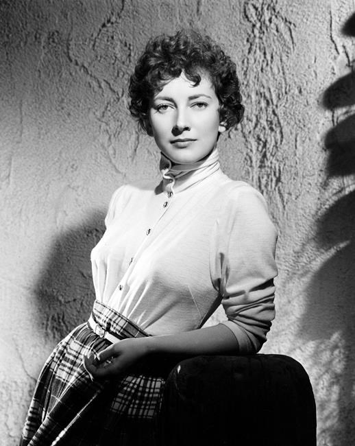 FILE - Italian film actress Valentina Cortese is shown in Italy in Jan. 1949. The renown actress, who worked with some of the best directors of both theater and cinema such as Strehler, Fellini, Truffaut and Bergman, died in Milan Wednesday, July 10, 2019. (AP Photo)