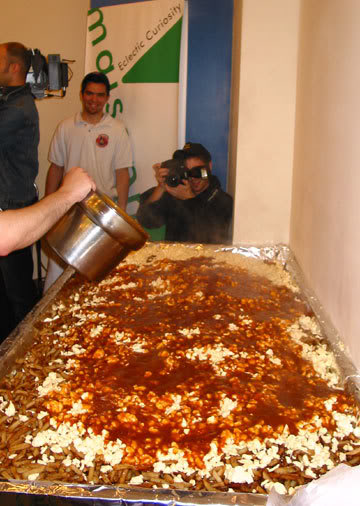 Submitted
This 2004 photo shows a five-foot by seven-foot dish of poutine served in Montreal as part of the Biggest Poutine Party.