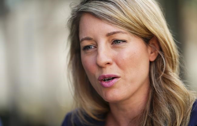Minister of Foreign Affairs Melanie Joly at a media availability in Los Angeles, California, on Wednesday, June 8, 2022. After the U.S. Supreme Court struck its 1973 Roe v. Wade decision Friday, Liberal politicians north of the border were were quick to suggest that Canadians shouldn't take their freedoms for granted.THE CANADIAN PRESS/Sean Kilpatrick