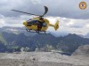 This undated image released on Sunday, July 3, 2022, by the Italian National Alpine and Cave Rescue Corps shows the type of rescue helicopters used on the glacier in Italy's Alps near Trento where a large chunk of ice has broken loose, killing at least six hikers and injuring eight others. Drones were being used to spot any more bodies on an Italian Alpine mountainside a day after a huge chunk of a glacier broke loose, sending an avalanche of ice, snow, and rocks onto hikers. Rescuers on Sunday spotted six bodies and said nine survivors were injured. Attention on Monday was focused on determining how many people who might have been hiking on the Marmolada peak are unaccounted for. Rescuers said conditions downslope from the glacier, which has been melting for decades, were still too unstable to immediately send rescuers and dogs into the area to look for others buried under tons of debris. (Corpo Nazionale Soccorso Alpino e Speleologico via AP)