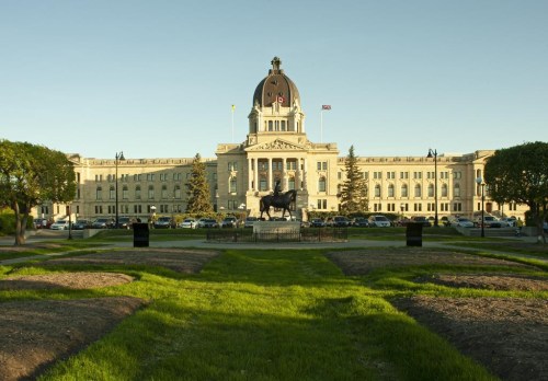 The Saskatchewan Legislative Building at Wascana Centre in Regina, Sask., on Saturday, May 30, 2020. A commission tasked with drawing new constituency boundary maps ahead of Saskatchewan's next provincial election has presented its interim report. THE CANADIAN PRESS/Mark Taylor