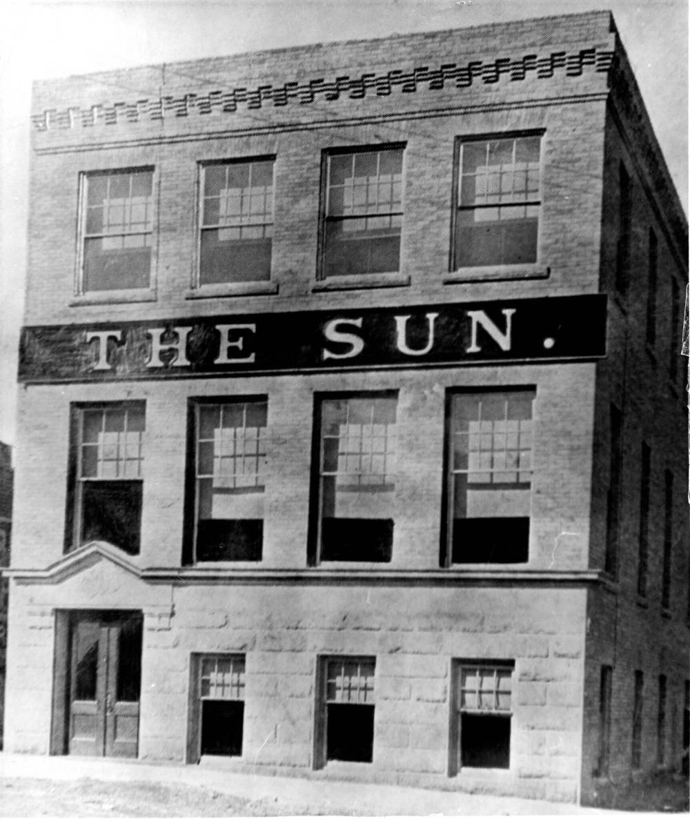 File
The Sun’s third headquarters in Brandon was this building at 24 10th St., shown in a photo from 1905.