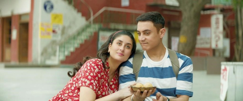 This image released by Paramount Pictures shows Kareena Kapoor, left, and Aamir Khan in a scene from