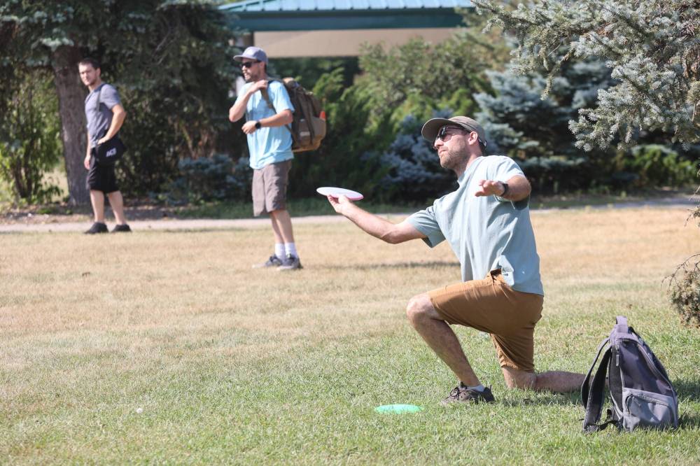 Sunday’s temporary disc golf course at Rideau Park attracted a number of participants from outside the City of Brandon. (Kyle Darbyson/The Brandon Sun)