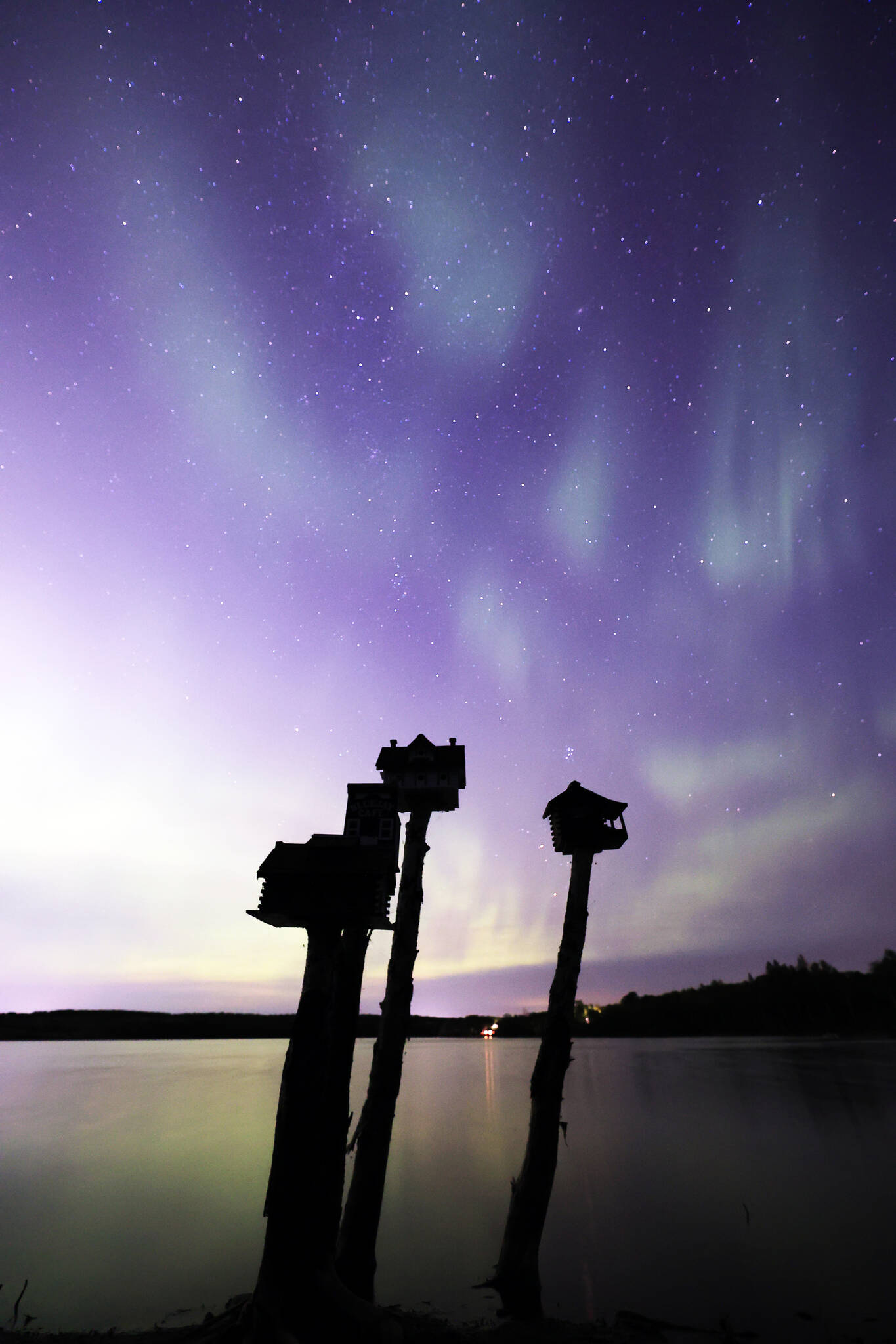 Bright lights above the Brandon Hills Brandon Sun