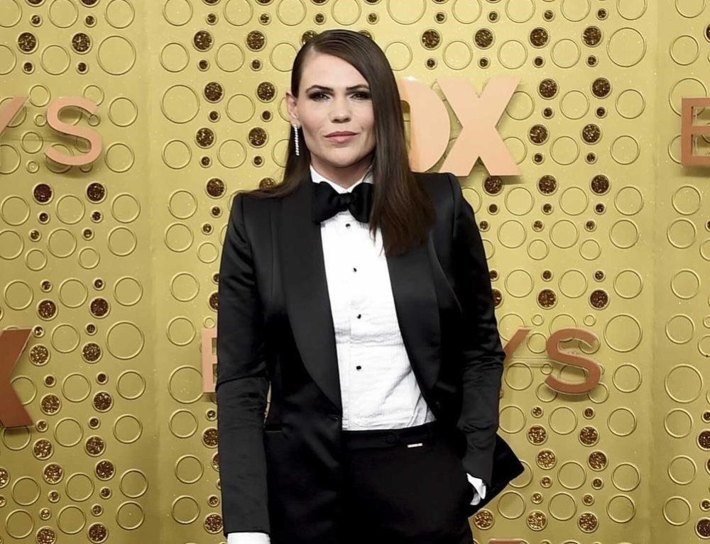 FILE - Clea DuVall arrives at the 71st Primetime Emmy Awards in Los Angeles on Sept. 22, 2019. DuVall is the co-creator of the new Amazon FreeVee series “High School.