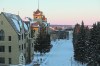 A pedestrian walks across the Brandon University campus on a cold winter afternoon. (File)