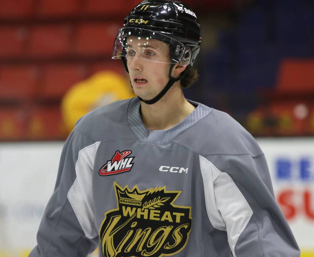 Brandon Wheat Kings forward Rylen Roersma had a goal in Saturday's 5-3 loss to the Red Deer Rebels. (Perry Bergson/The Brandon Sun)