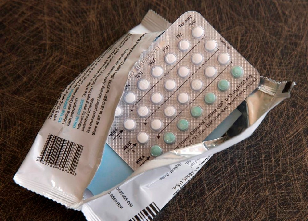 A one-month dosage of hormonal birth control pills is displayed. (The Canadian Press files)