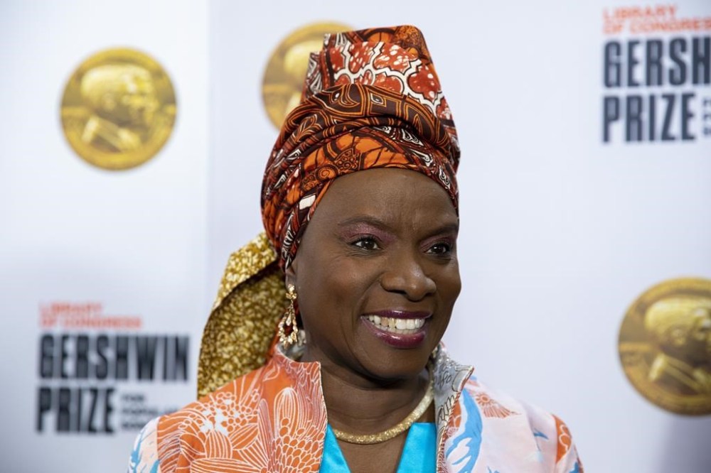 FILE - Angelique Kidjo arrives at the presentation of the Gershwin Prize, which honors a musician's lifetime contribution to popular music, hosted at DAR Constitution Hall in Washington on Wednesday, March 1, 2023. The five-time Grammy Award winner Angelique Kidjo, Chris Blackwell who is the founder of one of the most successful a record label and Estonian composer Arvo Pärt have won the 2023 Polar Music Prize, a Swedish music award. The three had “all made such a global impact with their music,