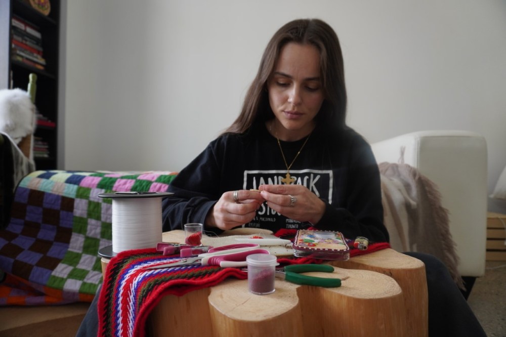 Claire Johnston, a beadwork artist from Winnipeg, said they emailed Douglas asking to take part in the study after seeing an advertisement. (Submitted)
