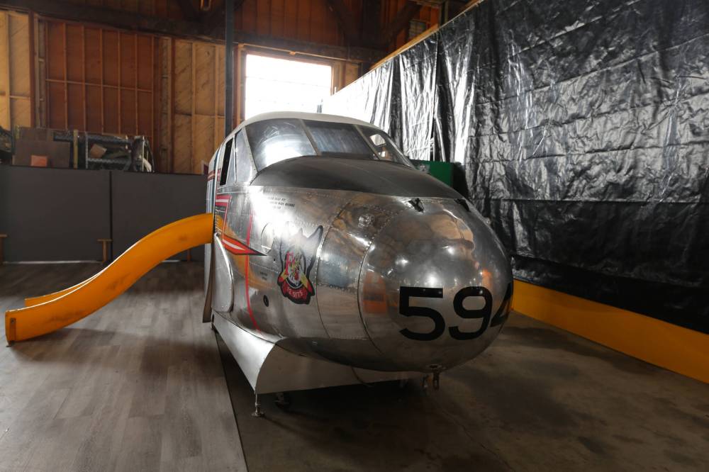 This segment of a Beechcraft Model 18 is a new addition to the Commonwealth Air Training Plan Museum's collection. It was one of several pieces given to the museum by the Royal Aviation Museum of Western Canada, which did not have room for it when it moved to a new location last year. (Colin Slark/The Brandon Sun)
