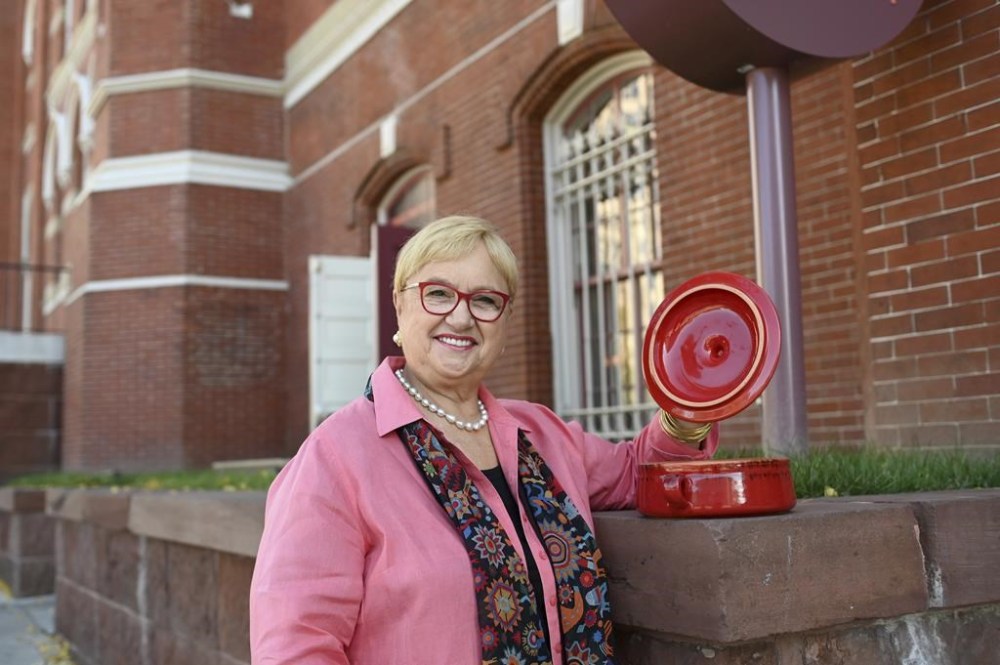 This image released by PBS shows celebrity chef Lidia Bastianich in Washington, DC on Nov. 7, 2022. The Emmy-award winning TV host, author and restaurateur explores the immigrant experience through food in the PBS special