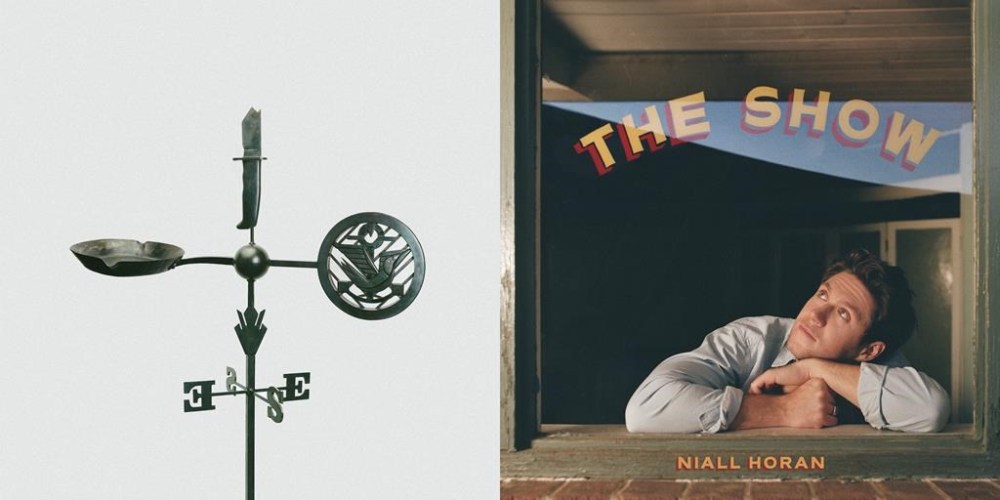 This combination of images shows album art for “Weathervanes,