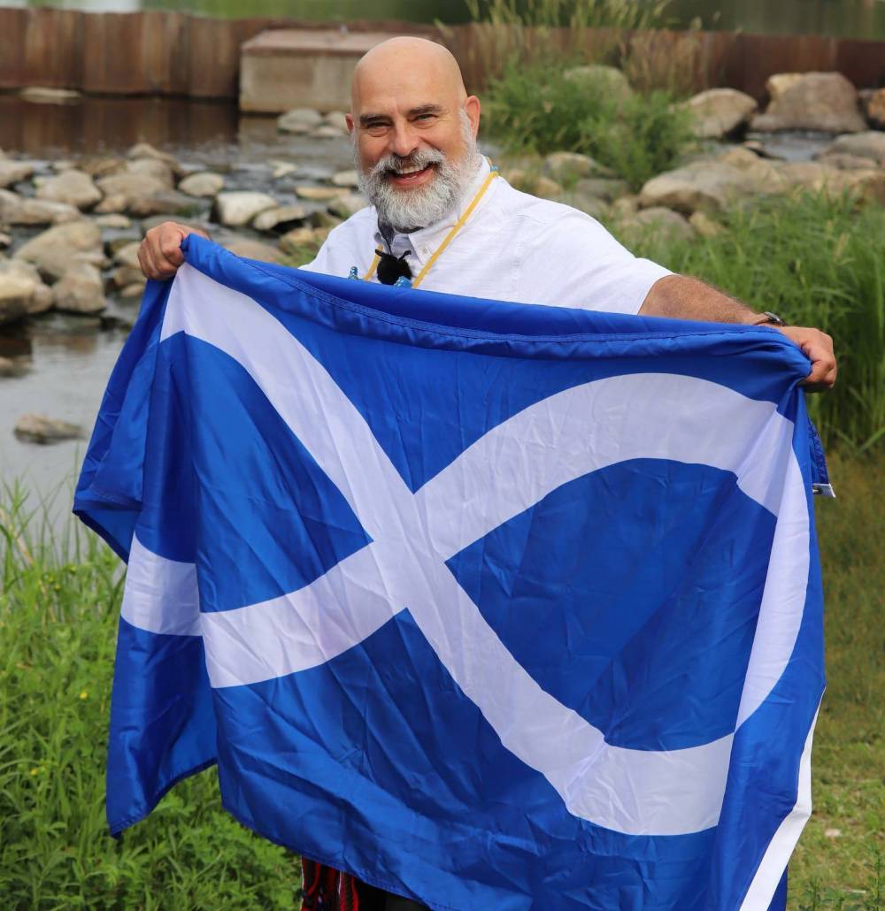 Will Goodon, minister of housing and property management with the Manitoba Métis Federation and descendant of Cuthbert Grant, visited Grant's Old Mill in Winnipeg on June 19 to commemorate the Métis Victory at Frog Plain, the culmination of the Pemmican Wars and fur trade disputes between the Hudson's Bay Company and the Northwest Company in 1816. Goodon says Métis history and cultural identity must be protected against communities in eastern Ontario that are seeking to call themselves Métis peoples. (Facebook)