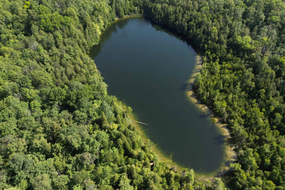 Crawford Lake, in Milton, Ont., seen from above. (The Canadian Press)