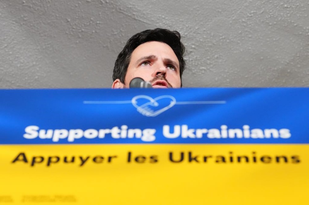 Minister of Immigration, Refugees and Citizenship, Sean Fraser makes an announcement at the Cafe Ukraine in Ottawa on Wednesday, March 22, 2023. THE CANADIAN PRESS/Sean Kilpatrick