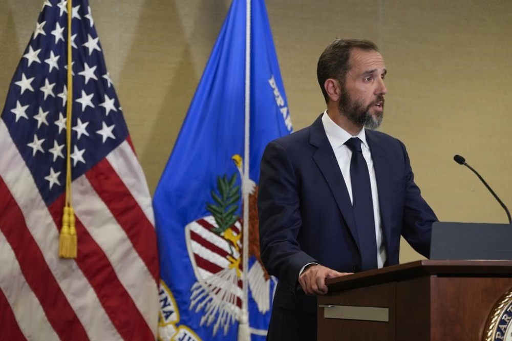 Special counsel Jack Smith speaks about an indictment of former president Donald Trump, Tuesday, Aug. 1, 2023, at a Department of Justice office in Washington.THE CANADIAN PRESS/AP, Jacquelyn Martin