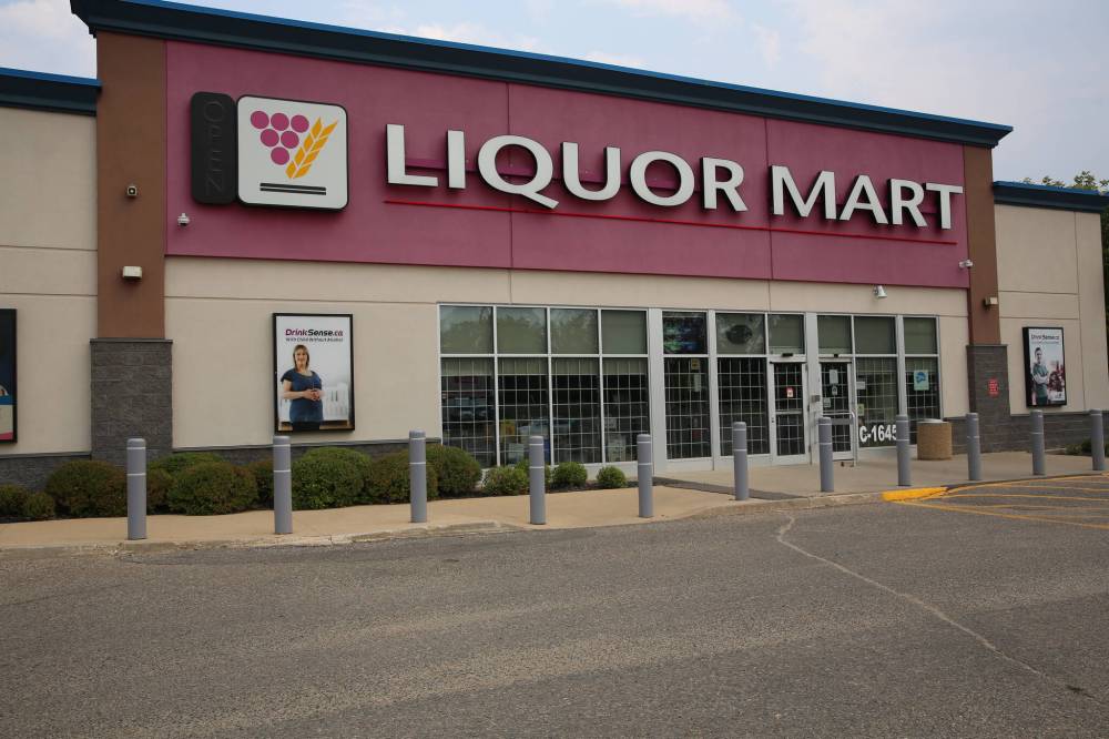 Brandon’s south end Liquor Mart is one of two locations in the city that are closed. (Abiola Odutola/The Brandon Sun)