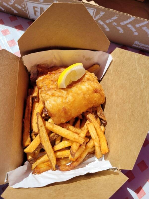 The fried pickerel at Farmery's food truck in Neepawa is crisp, crunchy, tender and delicious. (Miranda Leybourne/The Brandon Sun)