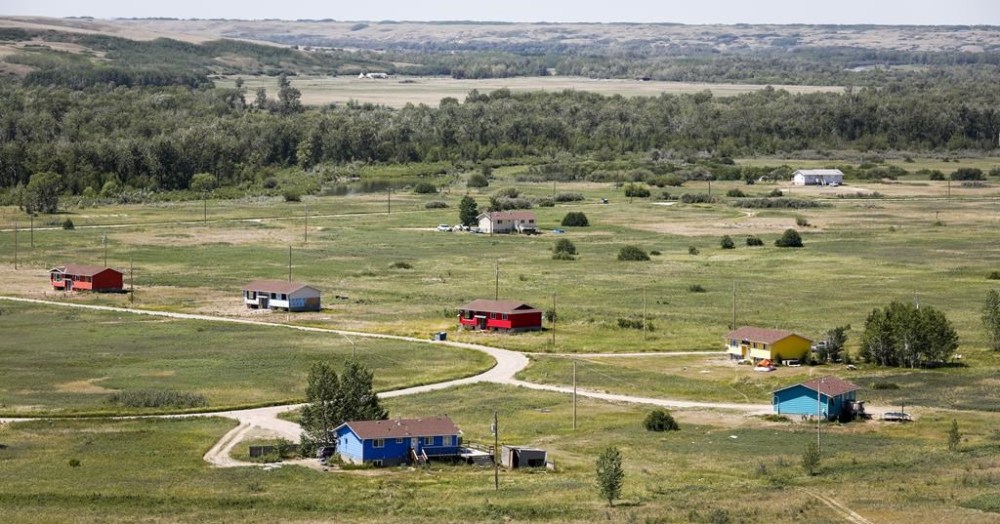 Canada's housing shortage has become a major issue in federal politics as people struggle to afford home prices and rent. A cluster of houses in a cul-de-sac are seen on the Siksika First Nation, east of Calgary near Gleichen, Alta., Tuesday, June 29, 2021. THE CANADIAN PRESS/Jeff McIntosh