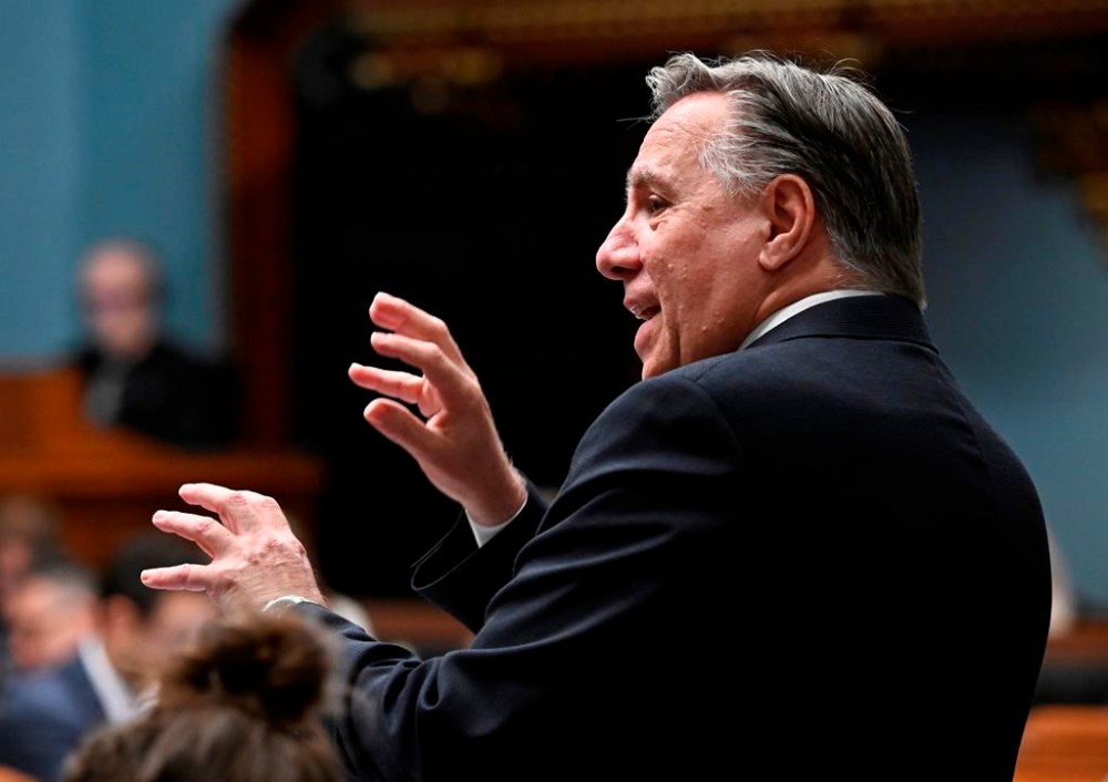 Quebec Premier Francois Legault is the only Canadian premier invited to attend the United Nations climate summit in New York next week. Legault responds to the Opposition during question period Wednesday, September 13, 2023 at the legislature in Quebec City. THE CANADIAN PRESS/Jacques Boissinot