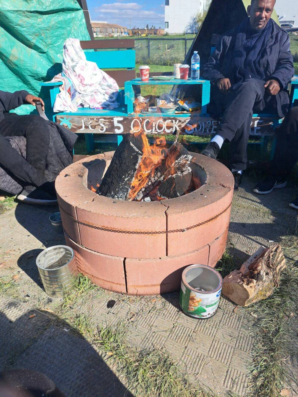 A sacred fire was lit for Antoine Sutherland, a 15-year-old who was killed last week while riding his bicycle in the intersection of McDiarmid Drive and Victoria Avenue. (Submitted)