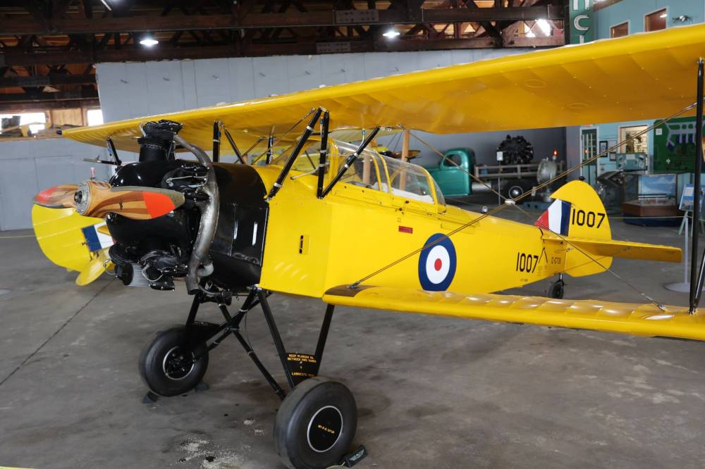 A 1940 Fleet Finch biplane that was used to train pilots in the beginning of the Second World War is on display at the Commonwealth Air Training Plan Museum (CATPM) in Brandon on Tuesday. (Michele McDougall/The Brandon Sun