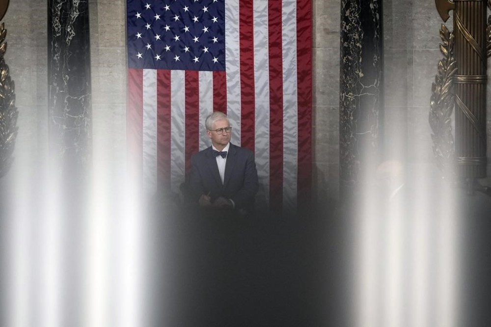 Temporary House speaker Rep. Patrick McHenry, R-N.C., presides as Republicans try to elect Rep. Mike Johnson, R-La., to be the new House speaker, at the Capitol in Washington, Wednesday, Oct. 25, 2023. (AP Photo/Alex Brandon)