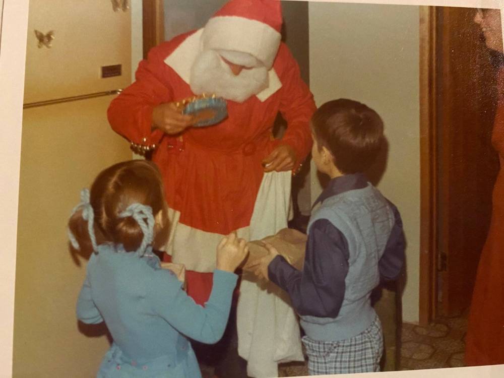 Will Goodon’s uncle plays Santa Claus for Will and his sister. (Submitted)