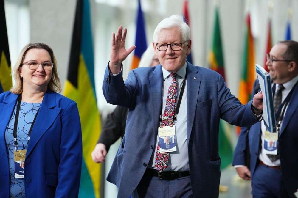 Canada's Ambassador to the United Nations Bob Rae, in Ottawa on Wednesday, Oct.18, 2023. Canada shifted its long-standing stance at the United Nations to join international calls for an immediate ceasefire between Israel and Hamas on Tuesday. THE CANADIAN PRESS/Sean Kilpatrick