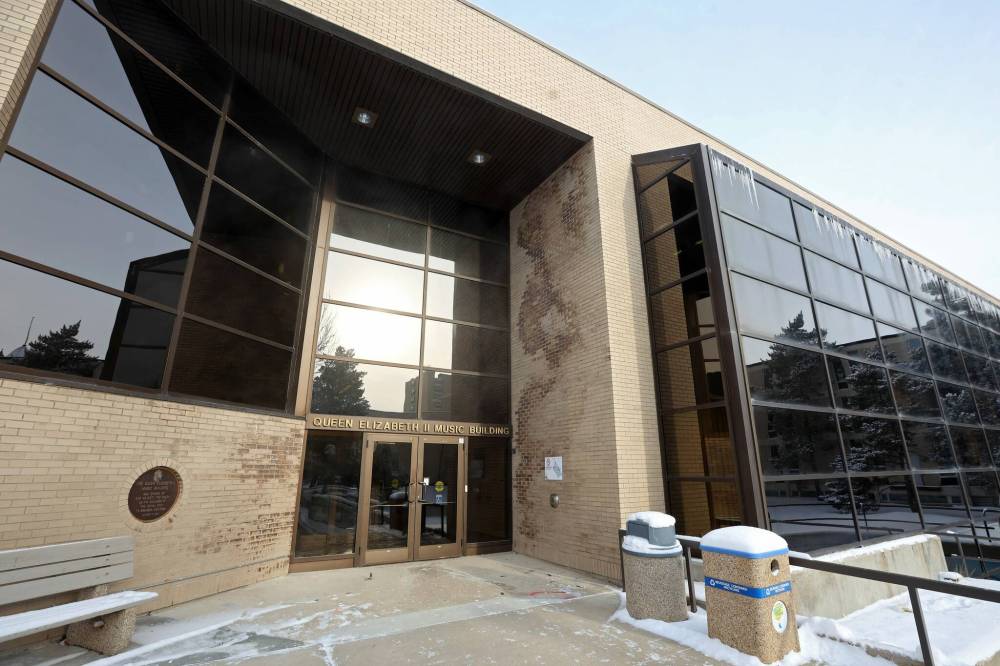 The Queen Elizabeth II Music Building at Brandon University, home to the Eckhardt-Gramatté Conservatory of Music. (Tim Smith/The Brandon Sun)