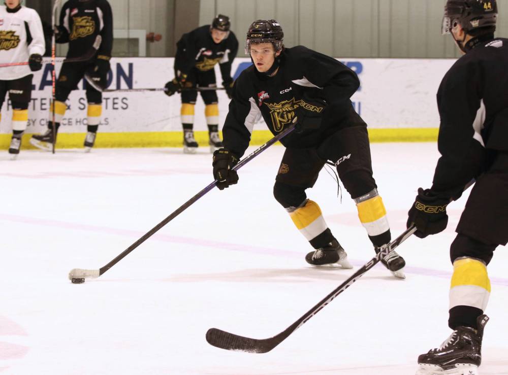 Recently traded to the Brandon Wheat Kings at the deadline, defenceman Rhett Ravndahl began playing organized hockey at age three in his hometown of Birch Hills, Sask.