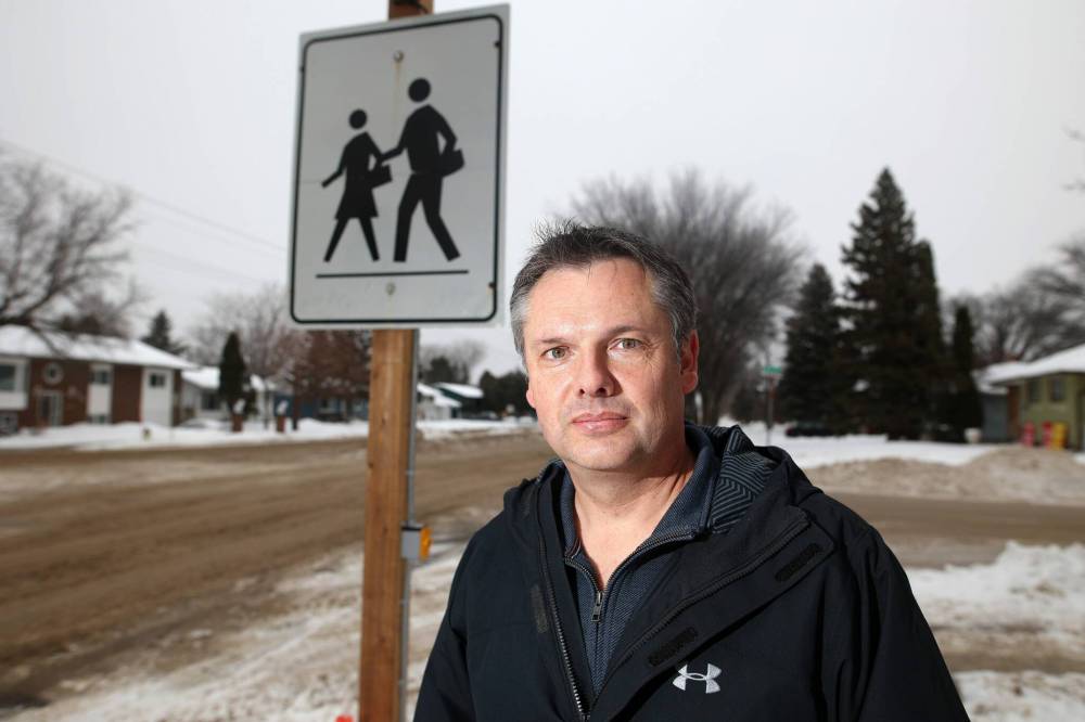 Coun. Greg Hildebrand (Ward 5) stands at the intersection of Richmond Avenue and 22nd Street last week. Hildebrand has already signalled that he intends to bring forward a motion to spur quicker action when it comes to safety improvements, and he has got the backing of several current members of council as well. The city cannot continue to ignore the dangers that elected councillors keep flagging. (Tim Smith/The Brandon Sun)