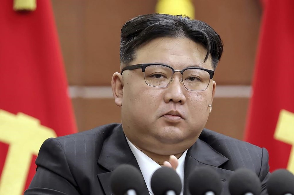 FILE - In this photo provided by the North Korean government, North Korean leader Kim Jong Un delivers a speech during a year-end plenary meeting of the ruling Workers' Party, which was held between Dec. 26, and Dec. 30, 2023, in Pyongyang, North Korea. In an unusual gesture from nearby North Korea, leader Kim Jong Un sent a message of condolence to Japanese Prime Minister Fumio Kishida, the Korean Central News Agency reported Saturday, Jan. 6, 2024. Independent journalists were not given access to cover the event depicted in this image distributed by the North Korean government. The content of this image is as provided and cannot be independently verified. (Korean Central News Agency/Korea News Service via AP, File)