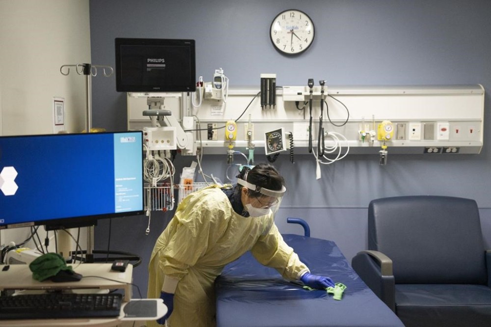 A bed in a treatment room is wiped down after a patient is seen in the Emergency Department at Toronto’s Hospital for Sick Children on Wednesday, November 30, 2022. Most Canadians don't think the quality of health care in their province is likely to improve, a new survey suggests, despite new federal health accords with several provinces designed to quell the health-care crisis unfolding across Canada. THE CANADIAN PRESS/Chris Young