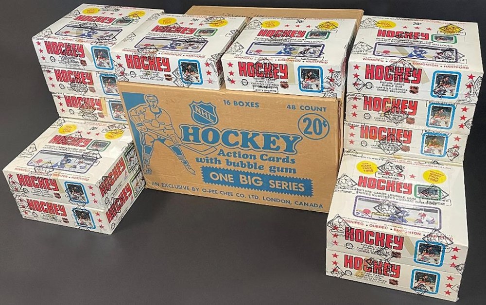 A family in Regina found a case containing 16 sealed boxes of O-Pee-Chee 1979-80 hockey cards, seen in an undated handout photo. Heritage Auctions estimates in the case there are at least 25 rookie Wayne Gretzky cards, a highly sought-after item that go anywhere from thousands to millions of dollars. THE CANADIAN PRESS/HO-Heritage Auctions, *MANDATORY CREDIT*