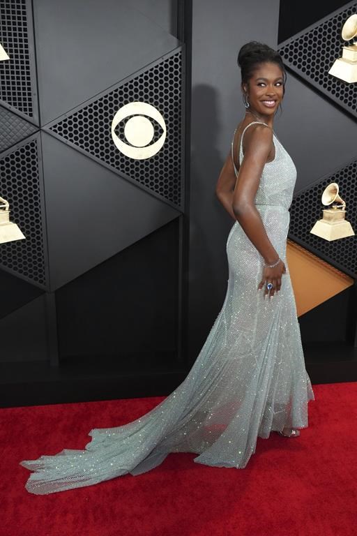 Coco Jones arrives at the 66th annual Grammy Awards on Sunday, Feb. 4, 2024, in Los Angeles. (Photo by Jordan Strauss/Invision/AP)