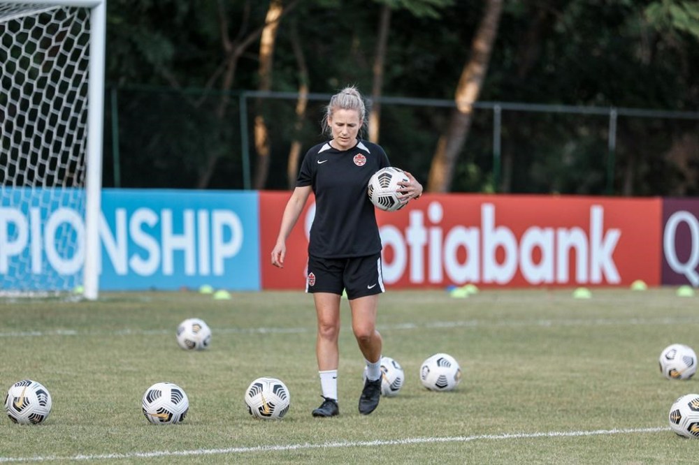 This undated photo shows Canada under-17 women’s coach Emma Humphries. She says her Panama counterpart verbally abused her, the Canadian bench and his own players during his team's 5-1 loss Sunday (Feb. 4, 2024) at the CONCACAF Under-17 Women's Championship.THE CANADIAN PRESS/HO-Canada Soccer **MANDATORY CREDIT**