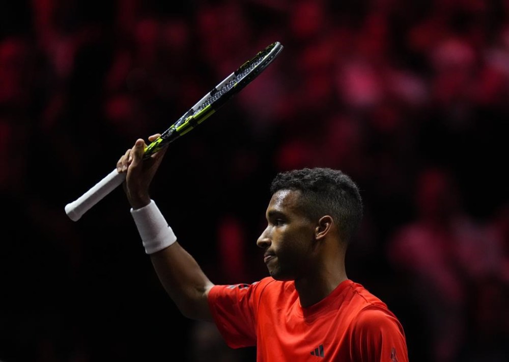 Canada's Felix Auger-Aliassime was eliminated in the second round of the Open 13 Provence tournament on Thursday after dropping a 6-4, 6-4 decision to China's Zhang Zhizhen. Auger-Aliassime acknowledges the crowd after defeating Gael Monfils during a Laver Cup tennis singles match, in Vancouver, on Friday, September 22, 2023. THE CANADIAN PRESS/Darryl Dyck