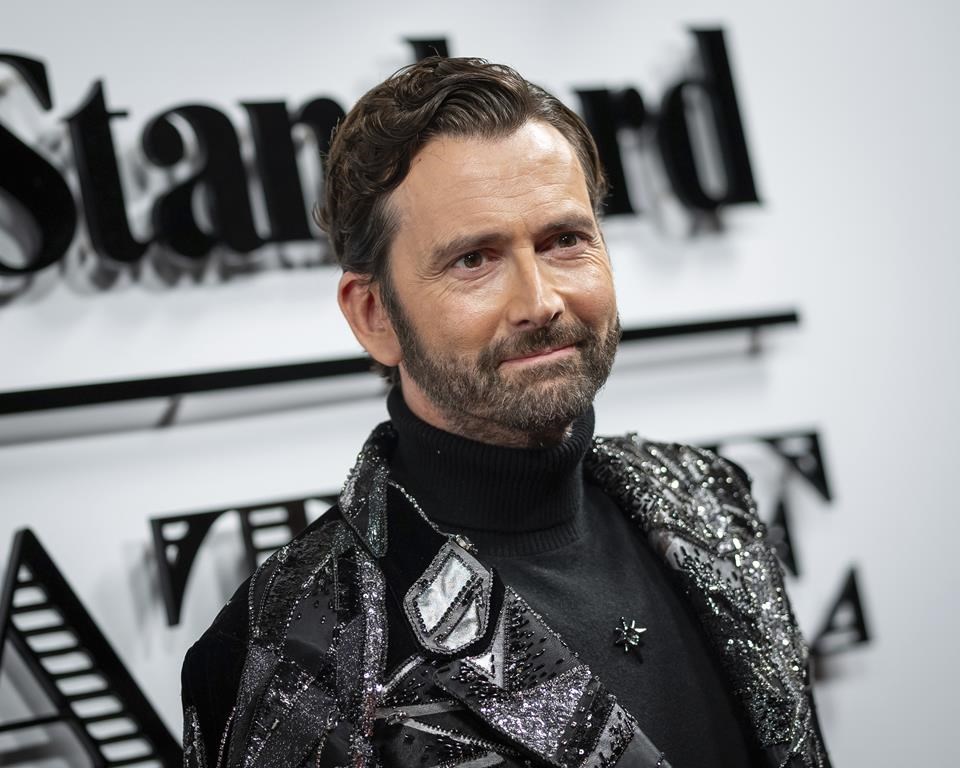 FILE - David Tennant appears at The Evening Standard Theatre Awards in London, on Nov. 19, 2023. Tennant is hosting the British Academy Film Awards on Sunday. (Photo by Scott Garfitt/Invision/AP, File)