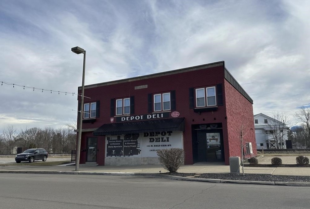The Depot Deli sits along railroad tracks in Crestline, Ohio, on Thursday, Feb. 8, 2024. Crestline is considered the birthplace of the political