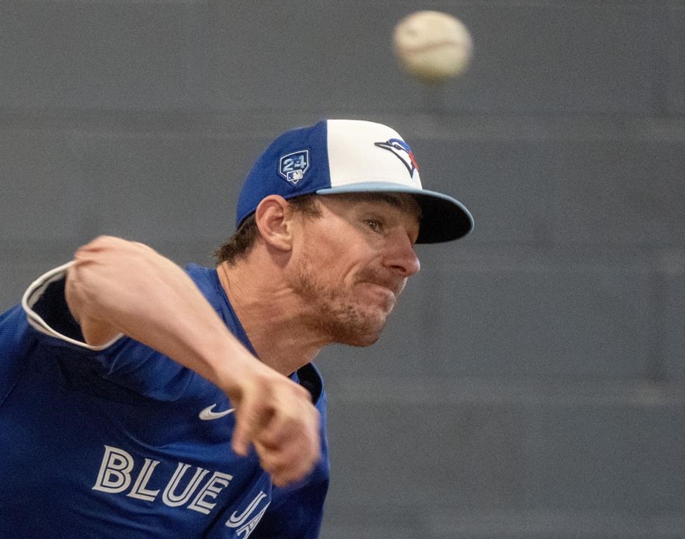 Count Blue Jays right-hander Chris Bassitt among the early critics of Major League Baseball's rule changes for the 2024 season. Bassitt throws a side during Spring Training action in Dunedin, Fla., Sunday, Feb. 18, 2024. THE CANADIAN PRESS/Frank Gunn