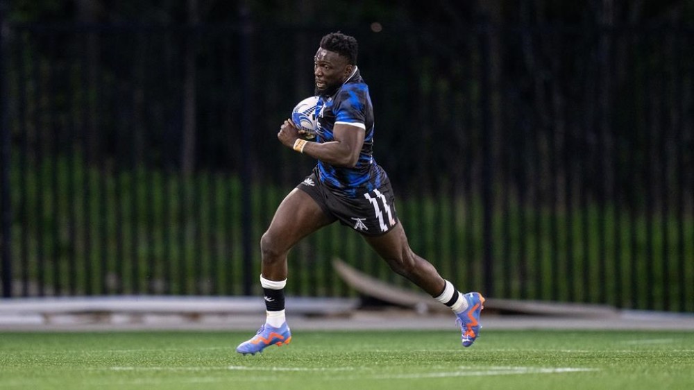 D’Shawn Bowen is shown in action for the Toronto Arrows against Rugby ATL in Major League Rugby play, May 12, 2023, at York Lions Stadium in Toronto. Bowen has been chosen to play for the Canada Selects against the MLR’s Seattle Seawolves on Wednesday. THE CANADIAN PRESS/HO-Toronto Arrows-Kyle Gilmor **MANDATORY CREDIT**
