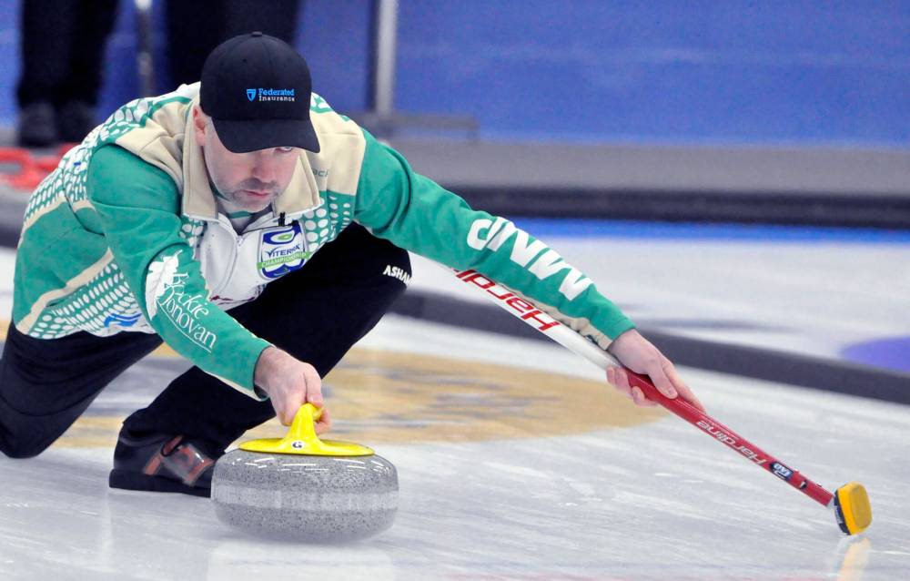 Cale Dunbar is entering the provincial men’s curling championship off a Taylor Jackson Financial Westman Super League of Curling victory a few weeks ago. (Jules Xavier/The Brandon Sun)