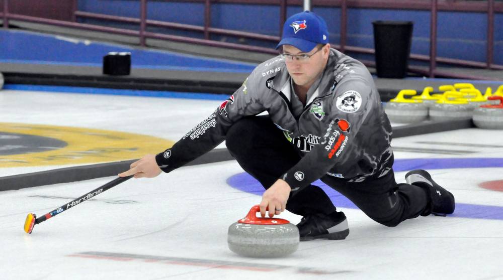 Steve Irwin is one of two Brandon Curling Club-based teams at this week’s Viterra championship in Stonewall. (Jules Xavier/The Brandon Sun)