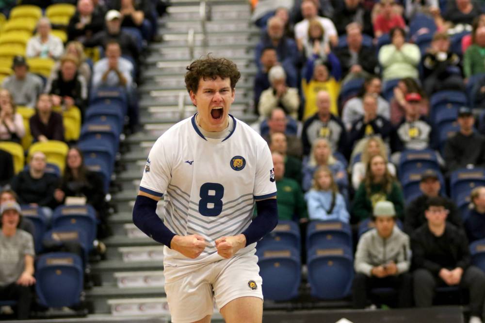Jens Watt is one of three Brandon University Bobcats men’s volleyball players entering their final regular season weekend on home court tonight. (Thomas Friesen/The Brandon Sun)