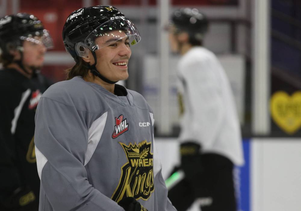 Matt Henry’s upbeat personality has made him a valued part of the Brandon Wheat Kings dressing room. (Perry Bergson/The Brandon Sun)